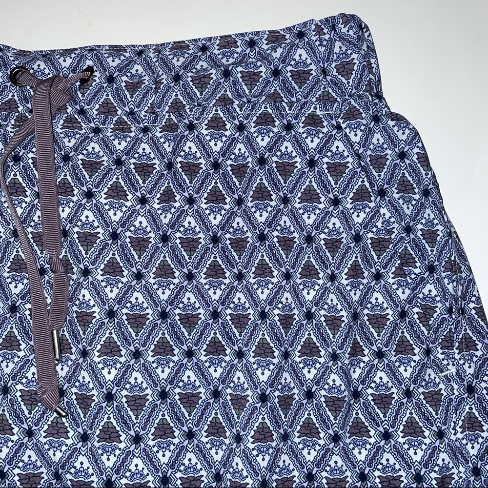 Athleta Blue Patterned Skort With Drawstring - image 5
